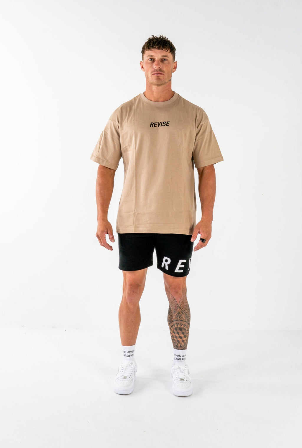 "REVISE 1" TEE - BEIGE